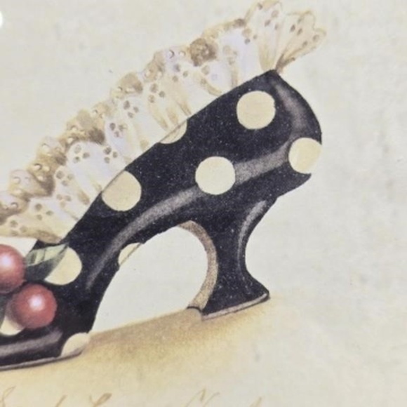 Art Print of Painting Victorian Shoe by Sandy Clough Matted Framed 7.75 x 8.75 - Picture 2 of 8